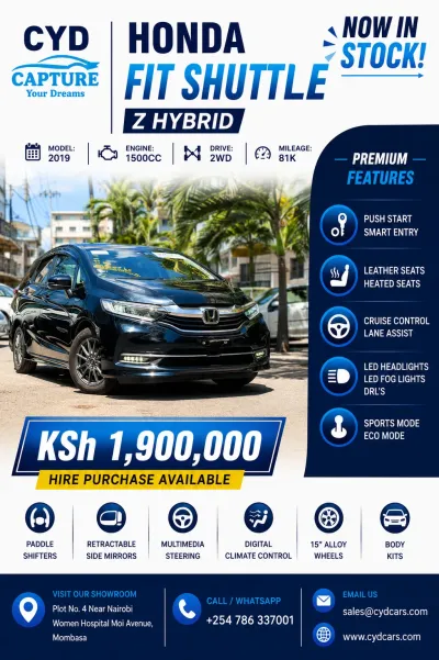 Honda Fit Shuttle 2019 Hybrid for sale