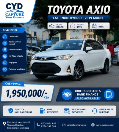 Toyota Axio 2019 Petrol for sale